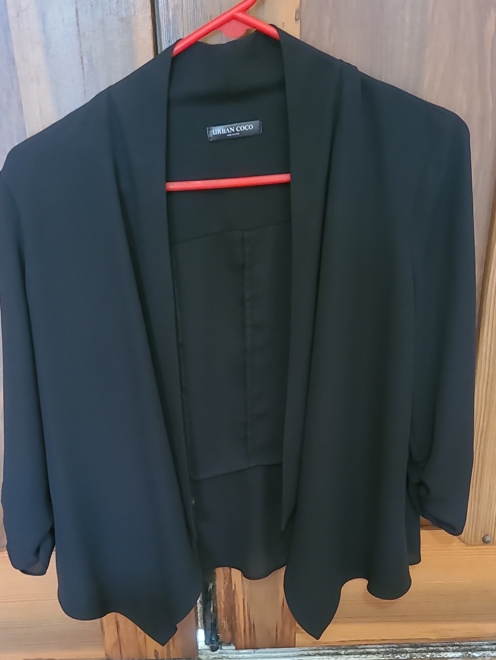 Women's Black Open-Front Jacket